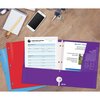 Better Office Products 3-Hole Punch 4 Pocket Glossy Laminated Paper Folders, Assorted Primary Colors, 6PK 80295